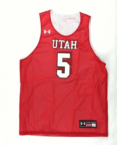 Under Armour Utah Basketball Triple Double Reversible Jersey Men's L UKJ190M Red