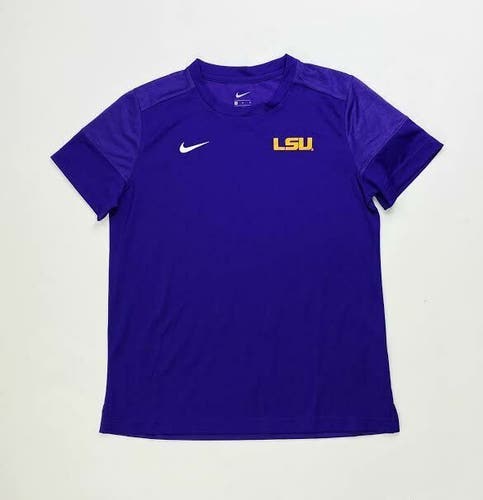 Nike Dry LSU Tigers Short Sleeve Training Shirt Women's M Purple CI6434