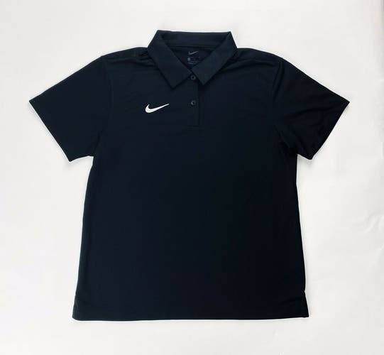 Nike Soccer Game Polo Short Sleeve Futbol Tennis Women's Medium Black CU3206