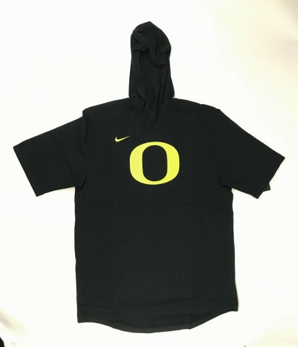 Nike Oregon Duck Hooded Player Training Tee Men's Large Black AJ6714