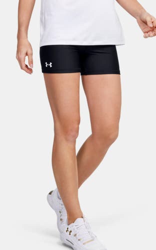 Under Armour Team Shorty 4" Compression Short Women's S 1351243 Black Volleyball