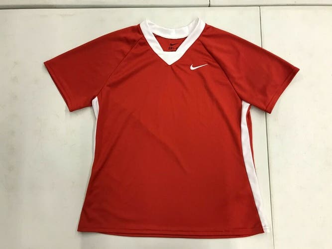 Nike Stock Lacrosse Field Hockey Jersey Shirt Women's Medium Red CT3118 Dri-FIT