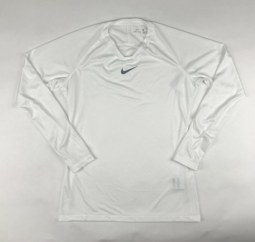 New Nike LS Futbol Soccer Shirt Women's Medium White Jersey Thumb Loop AV2610
