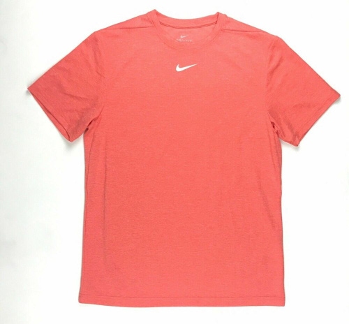 Nike UV Training Tee Men's Medium Short Sleeve Top Orange BQ6968  Dri-Fit Shirt