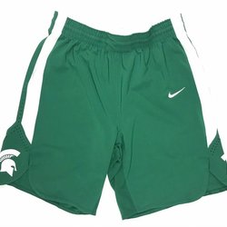 Nike Michigan State Spartans Basketball Game Shorts Men's L Green White 867741