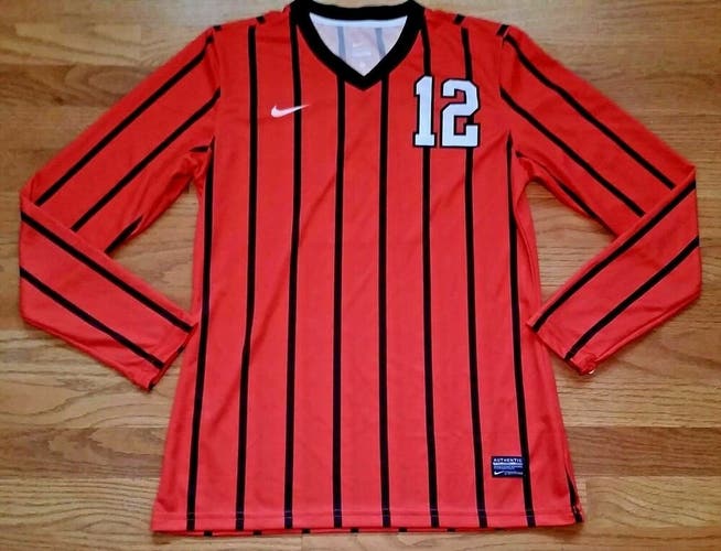 Nike Team Syracuse Soccer Game Jersey Shirt Women's M Orange 599551 Black Goalie