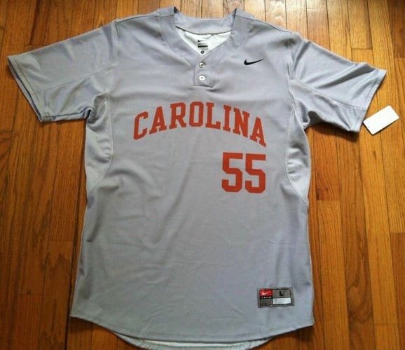 Nike UNC North Carolina Team Baseball Military Two-button Jersey Men's L 519549