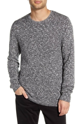 Calibrate Slub Crewneck Sweater Men's XL Gray Black Heather Pullover CB415093MN