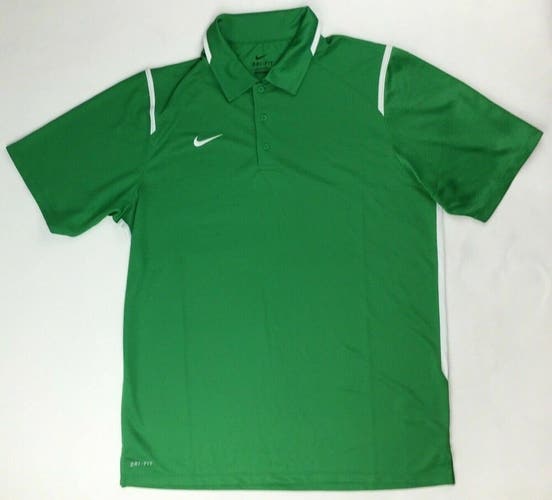 Nike Gameday SS Three Button Training Polo Golf Tennis Men's XL Green 658085