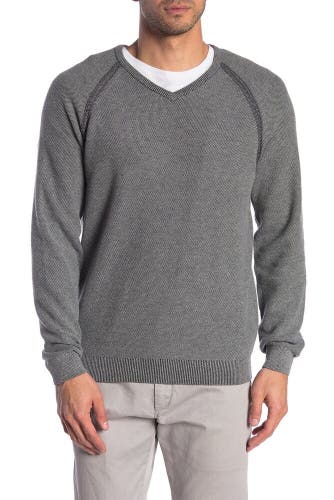 Tailor Vintage Reversible V-Neck Sweater Gray & Charcoal Men's Large 9596517 $90