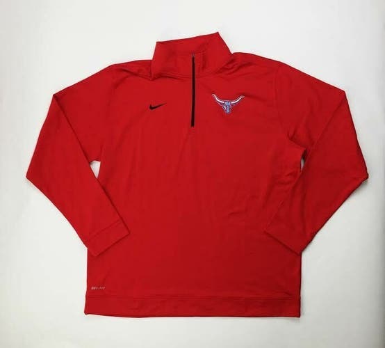 Nike Texas Longhorns Long Sleeve Half Zip Pullover Jacket Men's 2XL Red 642039