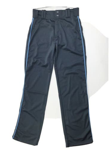 Alleson Pro Warp Knit Open Bottom Gray Baseball Pant Blue Piping Men's 3XL PWRPP