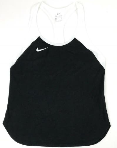 Nike Women's M Dry Tank Tennis Black White Shirt Running 840171 $55