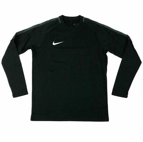 Nike Academy 18 Crew Long Sleeve Top Men's Medium Soccer Black 893795