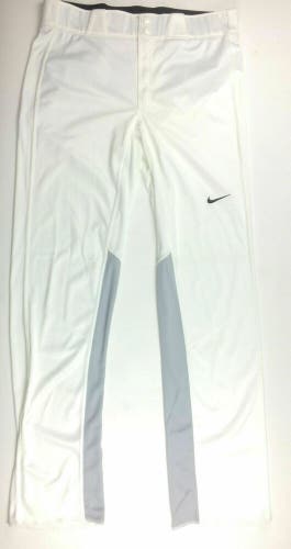 Nike Men's Large Vapor 1.0 Unhemmed Baseball Pants Baseball White MLB 636808