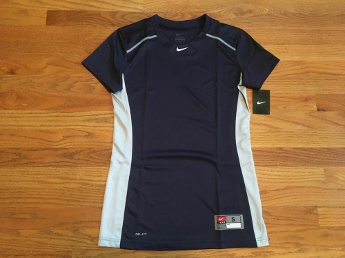 Nike Fast Pitch Softball Game Jersey Women's XS Navy Blue Short Sleeve 519565