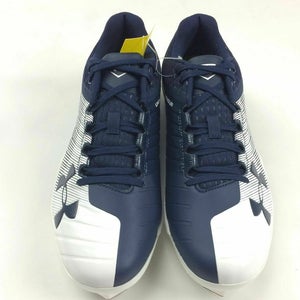 Under Armour Yard Low St Baseball Cleat Men's Shoe Size 9.0 Navy White 3000353