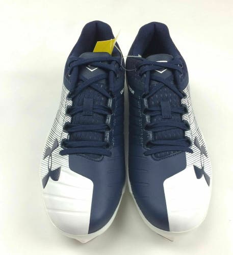 Under Armour Yard Low St Baseball Cleat Men's Shoe Size 9.0 Navy White 3000353