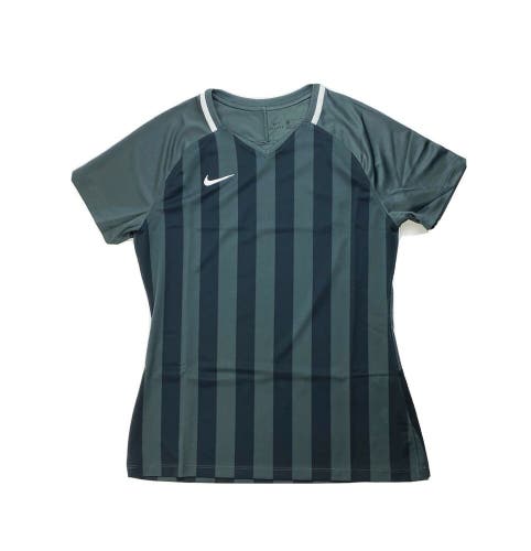 Nike US SS Striped Division III Soccer Jersey Women's M Gray Black 894099