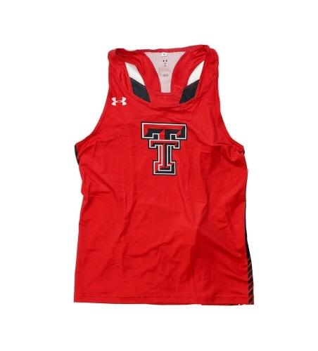 UA Texas Tech AF Primetime Fitted Track Running Singlet Jersey Women's S UJTJ4FW