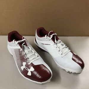 Under Armour Yard Low Dt Baseball Cleat Men's Shoe Size 9.0 Maroon White 3000353