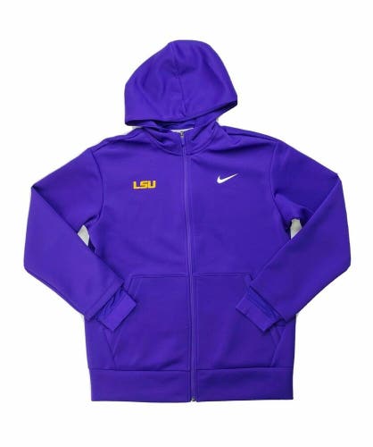 Nike LSU Tigers Fleece Full Zip Practice Hoodie Women's Medium Purple CJ1806-546