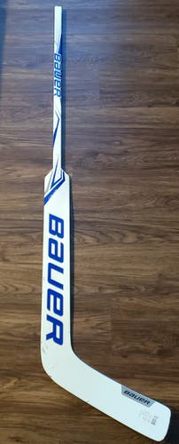 White/Blue Regular Senior Bauer S20 GSX Goalie Stick, 25" Paddle