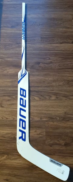 White/Blue Regular Senior Bauer S20 GSX Goalie Stick, 25" Paddle