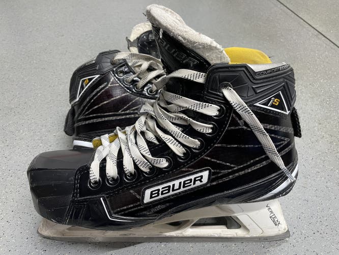 Senior Used Bauer Supreme 1S Hockey Goalie Skates Regular Width Size 8.5