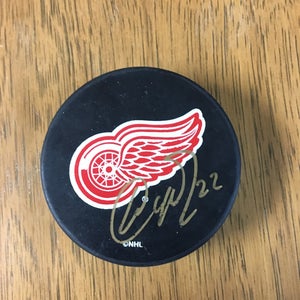 Autographed Hockey Puck - Yuri Butsayev, Detroit Red Wings