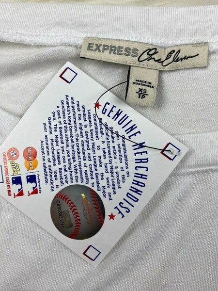 Pittsburgh Pirates MLB 2 Stripe Basic T Shirt Express One Eleven White,  Women XS