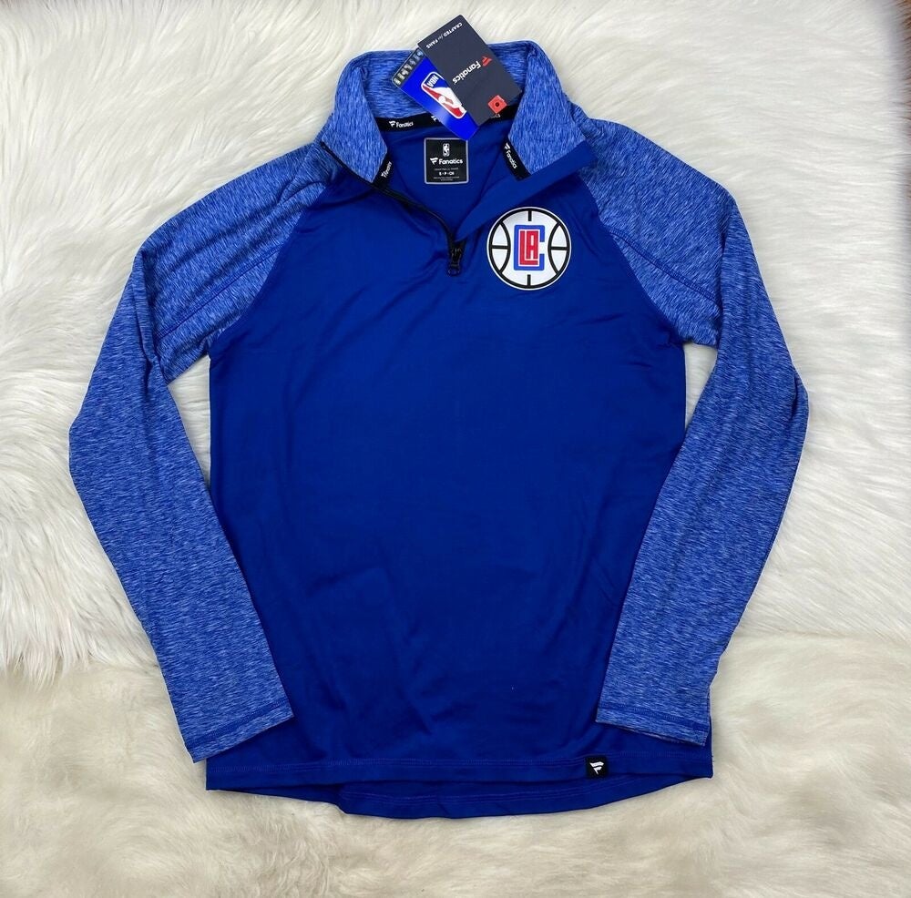 Los Angeles Clippers NBA 1/4 Zip Pullover Performance Jacket Blue Women's S