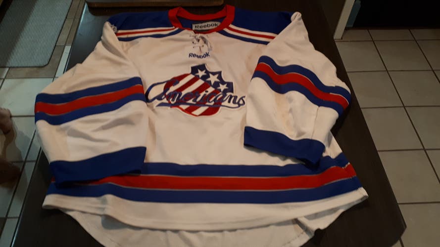 Rochester Americans GOALIE CUT Reebok Jersey Size 58