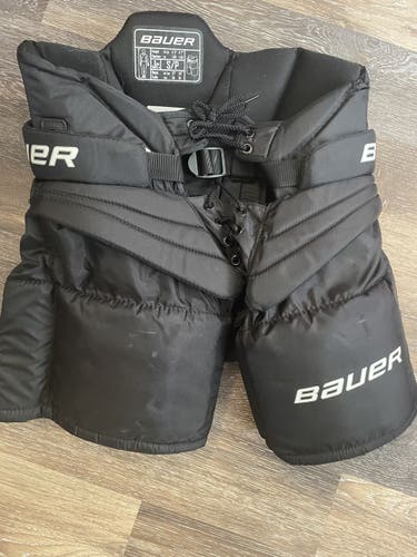 Black Junior Used Small Bauer S170 Hockey Goalie Pants