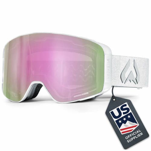 Wildhorn Pipeline Ski Goggles - Wide View Anti-Fog Unisex Pipeline Arctic White