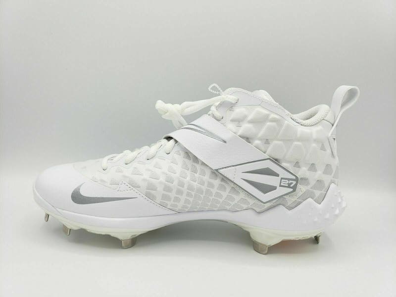 New Nike Force Zoom Trout 6 Baseball Metal Cleats White  display picture 2