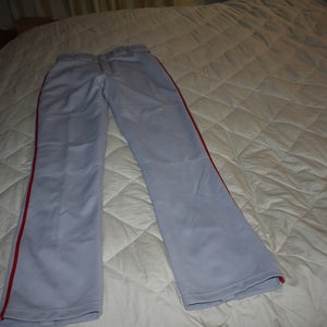 NEW - Easton Baseball Pants, Gray w/Red, Small