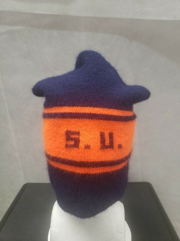 VINTAGE Steelers Hat Adult Beanie Football Knit Cap Winter 70s Pittsburg  Blue