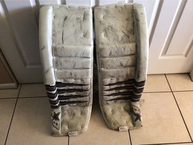 White Senior 35" Brian's Pro Stock Zero G Goalie Leg Pads