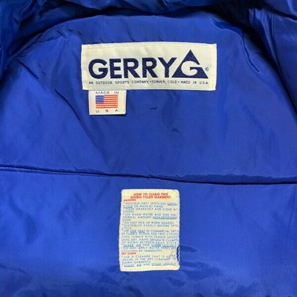 Gerry Puffer Jacket Adult Medium Blue Winter Coat Vintage 80s Down Filled  USA | SidelineSwap