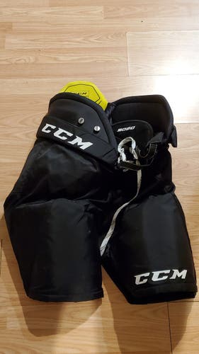 Black Senior Used Large CCM Tacks 9060 Hockey Pants
