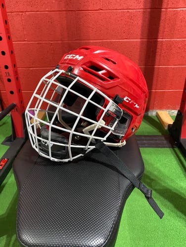 Red Used Medium CCM Resistance 300 Helmet
