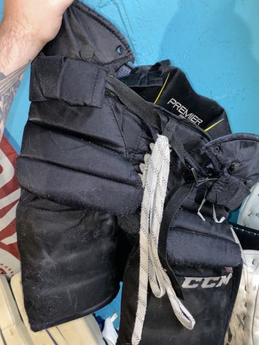 Black Used Large CCM Premier Pro Hockey Goalie Pants