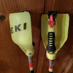 Used 42in (105cm) Leki World Cup Lite SL Ski Poles