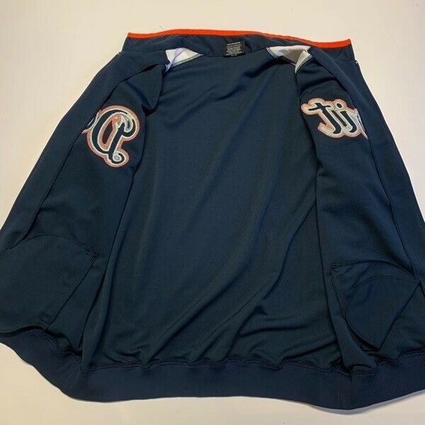 Detroit Tigers Sweatshirt Men XL Blue MLB Baseball Zip Up Retro