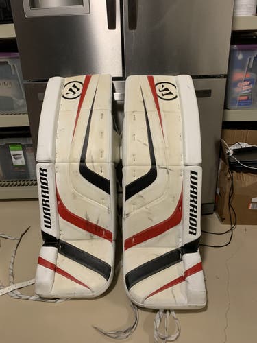White 34+1.5" Warrior Goalie Leg Pads