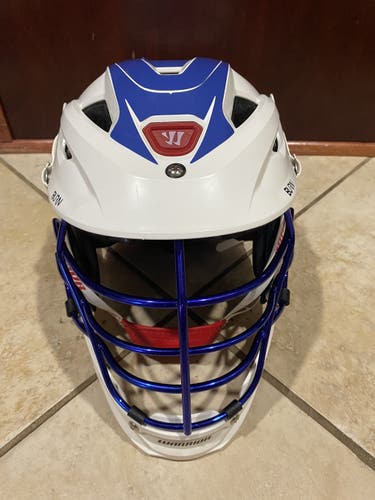 White Adult Player's Warrior Burn Helmet