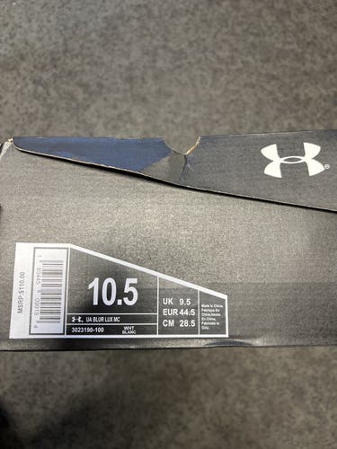 White Adult Size Men's 10.5 (W 11.5) Under Armour Blur Lux MC