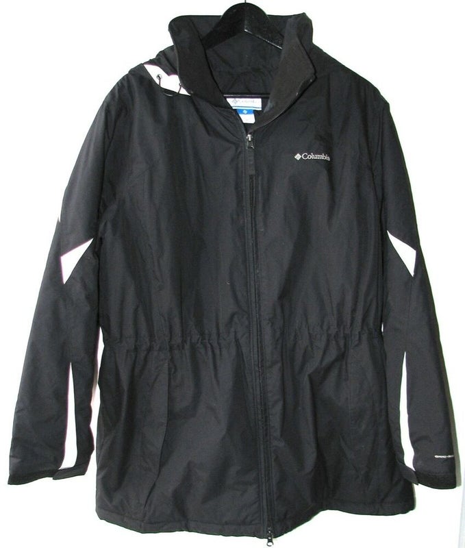 Columbia Omni-Shield Women's Black Hooded Full-Zip Insulated Coat Jacket ~ Sz.1X
