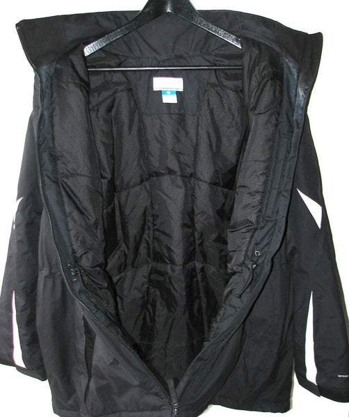 Columbia Omni-Shield Women's Black Hooded Full-Zip Insulated Coat Jacket ~  Sz.1X